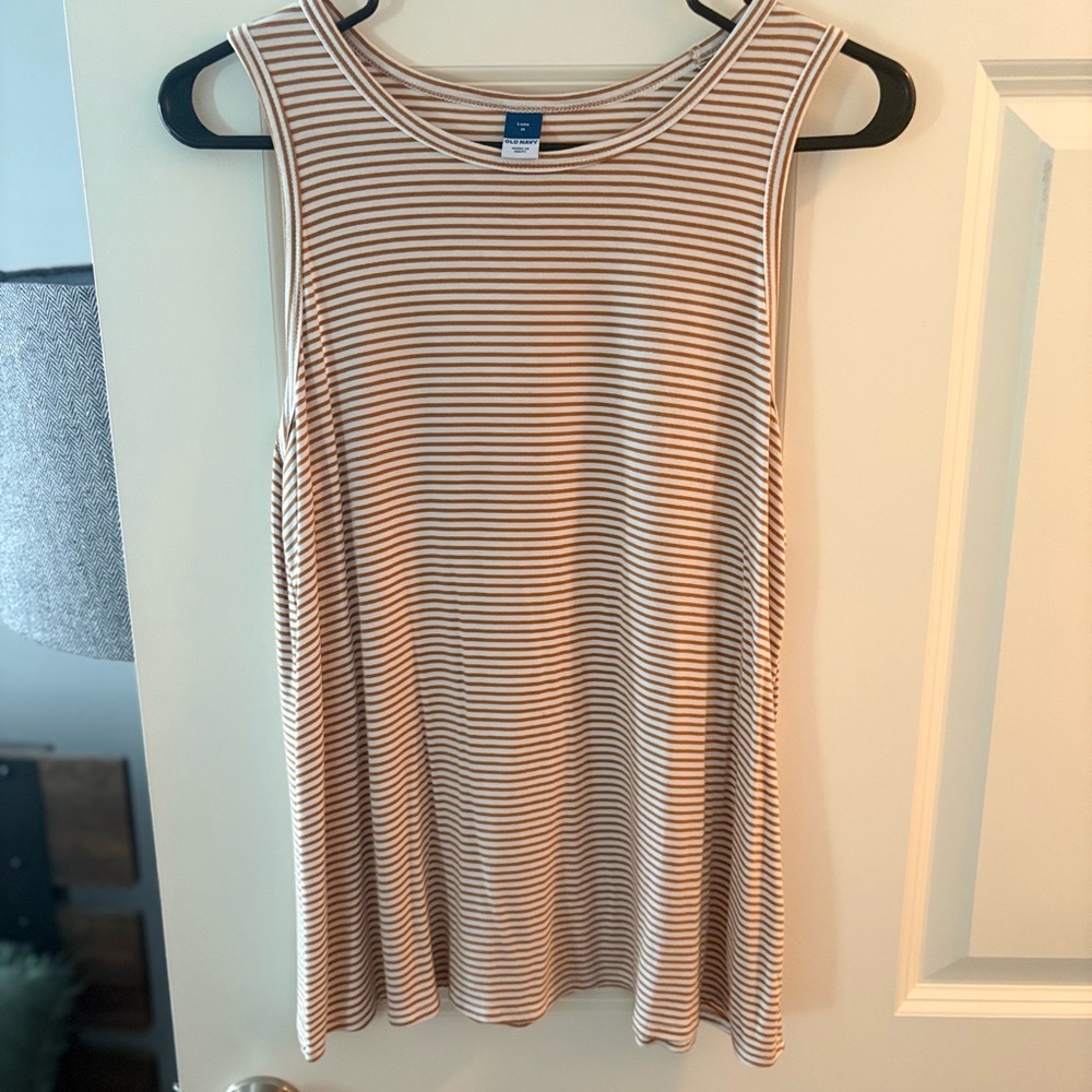 Old Navy Tan Boxy Sleeveless Tank Top